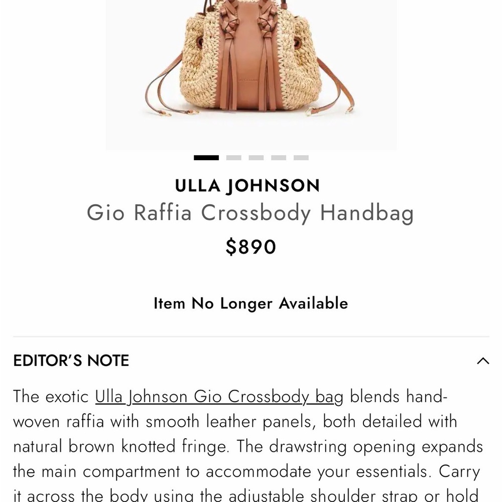 ULLA JOHNSON Rafia Handbag - Picture 6 of 12